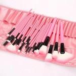 Travel Makeup Brushes Factory - 24pcs Plastic Handle Flat Bristle Eyelash