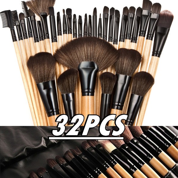 Makeup Brushes Supplier - Wholesale 32pcs Cosmetic Tool Kit With PU Bag