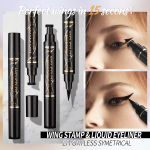 Eyeliner Pen Supplier - Double-head Waterproof Black Colored Makeup