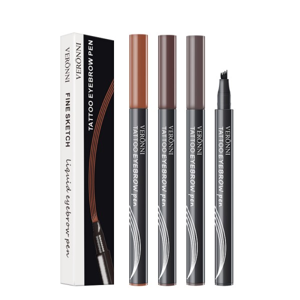 Eyebrow Pen Supplier - 4 Color Eye Brow Tint 4 Fork Microblading Liquid