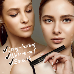 Eyeliner Pen Supplier - Double-head Waterproof Black Colored Makeup