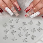 Butterfly Nail Charms Factory - 20pcs/bag Alloy Nail Art Jewelry 3d