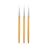 Nail Art Brush Supplier - 3pcs High Quality Metal Handle Luxury Line Pen