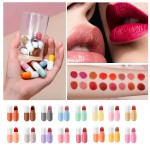 Lipstick Set Supplier - DEROL 16 Color Hot Selling Cute Capsule Velvet