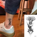 Tattoo Stickers Manufacturer - English Letters Flowers Butterfly Sketch Lines