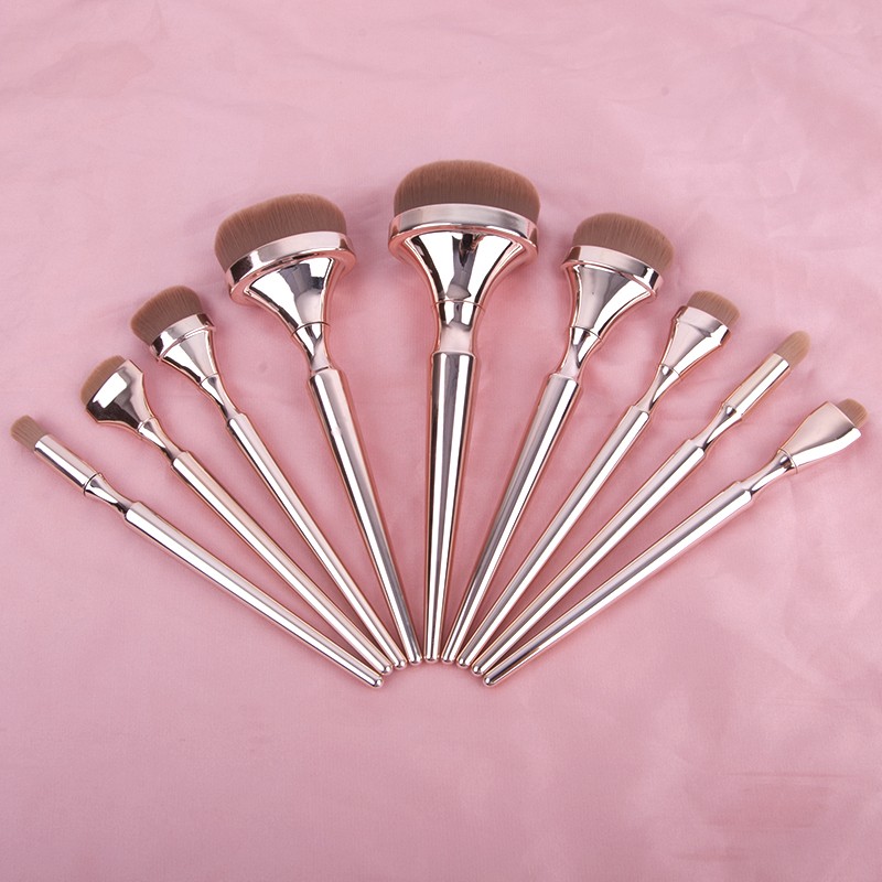 Pink Makeup Brushes Factory - Professional 9Pcs Pink Cosmetic Brush Kits