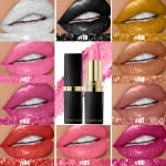 Glitter Lipstick Factory - 10 Color Waterproof Full Coverage Pearlescent