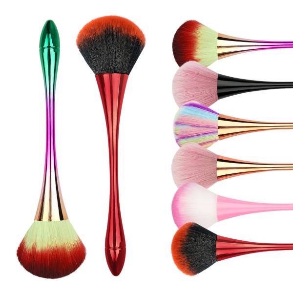 Dust Brush Supplier - Wholesale 6 Colors Nail Dust Brush Long Handle