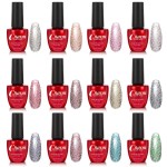 Glitter Gel Polish Supplier - 12 Colors Reflective Glitter Gel Christmas Set