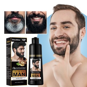 Hair Color Shampoo Manufacturer - 200ml Beard Dye Shampoo Cream for Men