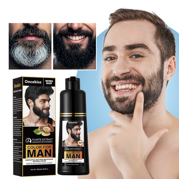 Hair Color Shampoo Manufacturer - 200ml Beard Dye Shampoo Cream for Men