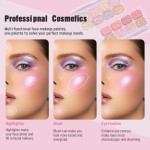 Blush Powder Factory - 8 Color Press Powder Shimmer Face Makeup Cheek Blush