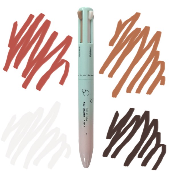 Makeup Pen Manufacturer - 4 In 1 Touch up 4-color Eyebrow Eyeliner Lip
