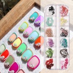 Nail Charms Manufacturer - 12 Grid Metal Chains Manicure Jewelry 3D