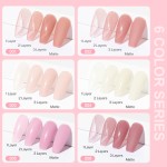 UV Gel Polish Manufacturer - Semi Permanent 6pcs Crystal Color Gel Set