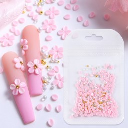 Nail Charms Manufacturer - 150pcs Mixed Gold Silver Steel 3D Acrylic