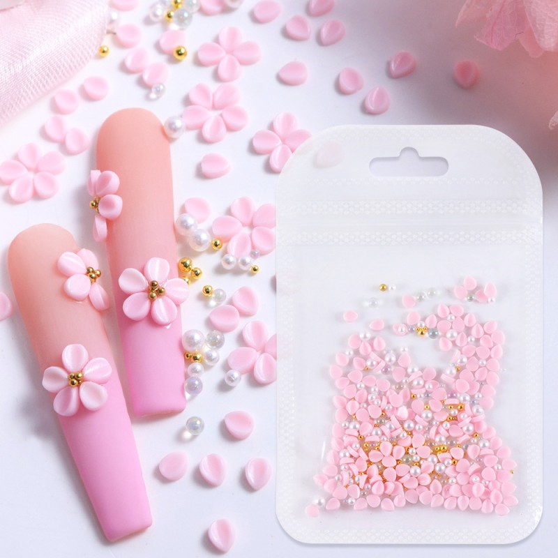 Nail Charms Manufacturer - 150pcs Mixed Gold Silver Steel 3D Acrylic