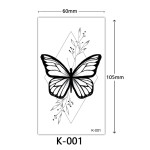 Tattoo Stickers Manufacturer - English Letters Flowers Butterfly Sketch Lines