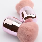 Powder Makeup Brush Factory - Portable Pink Mushroom Aluminum Handle Brush