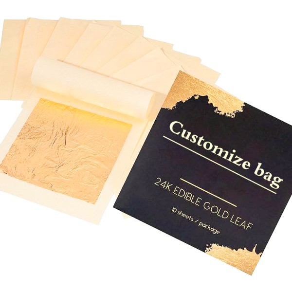 Gold Leaf Supplier - 24k Artificial Taiwan Edible Gold Leaf Leaves Sheet Foil