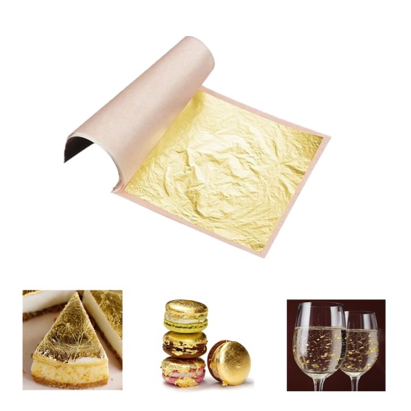 Gold Leaf Sheets Factory - Hot Sales 24k Hand Made Gold Leaf Sheets Anti Wrinkling