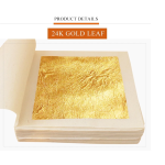 Gold Leaf Manufacturer - Pure Karat 24k Gold Leaf Sheets Genuine Foil Edible