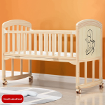 Baby Crib Supplier - Multifunctional Solid Wood Cradle with Mobile Splicing