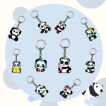 Keychain Supplier - For Amazon Hot Cartoon Panda PVC Soft Rubber