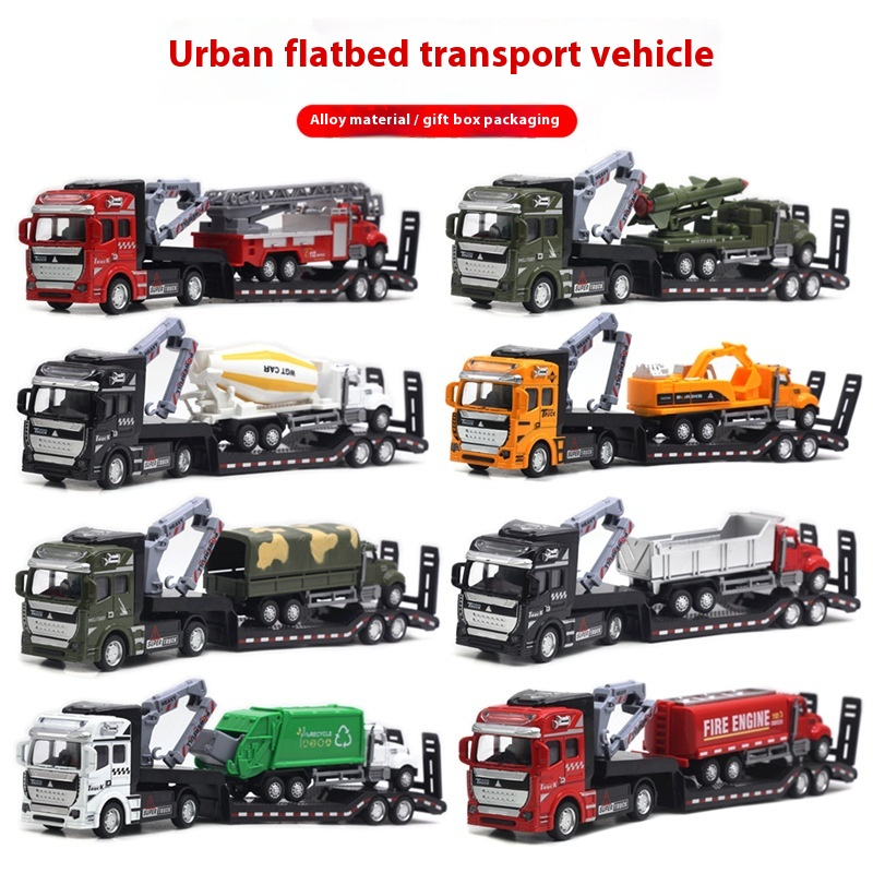 Transport Truck Supplier - 1:50 Scale ABS Plastic Flatbed Multiple Models