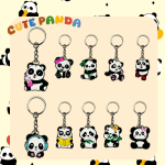 Keychain Supplier - For Amazon Hot Cartoon Panda PVC Soft Rubber