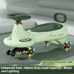 Ride-On Car Supplier - Silent Anti-Rollover Swing Car for 1-8 Years