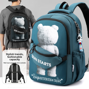 Schoolbags Factory - High Quality Waterproof Large Capacity Spine Geometric