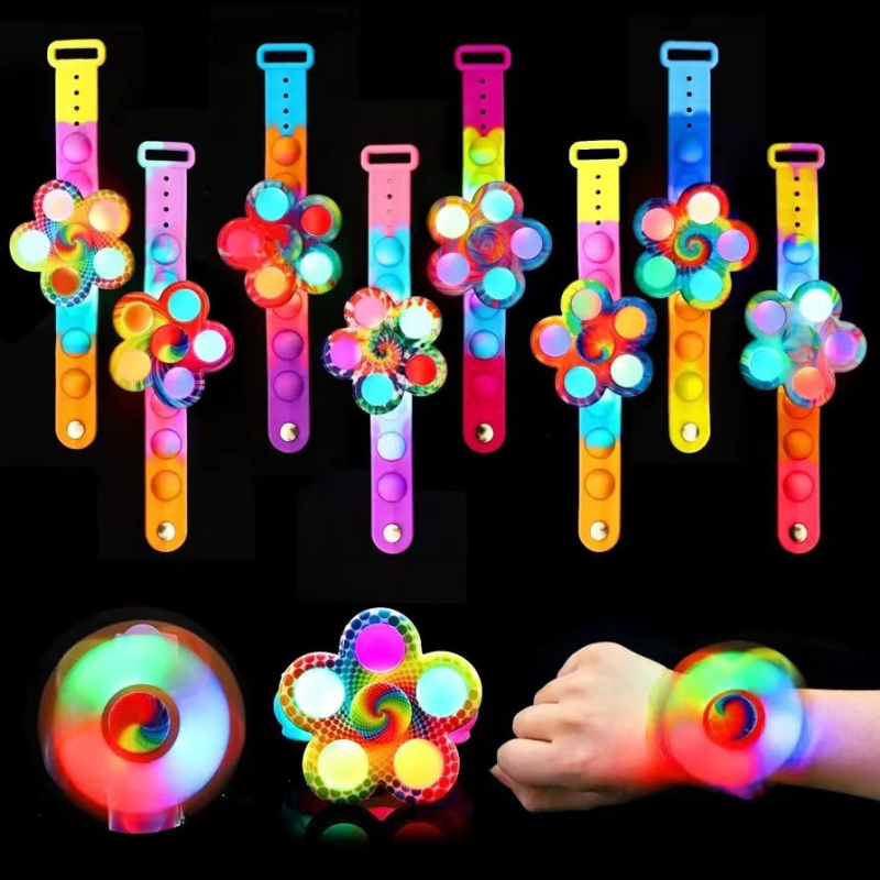 Light-Up Bracelet Supplier - Creative Rotating Gyro Watch Glowing Bubble Design