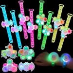 Light-Up Bracelet Supplier - Creative Rotating Gyro Watch Glowing Bubble Design