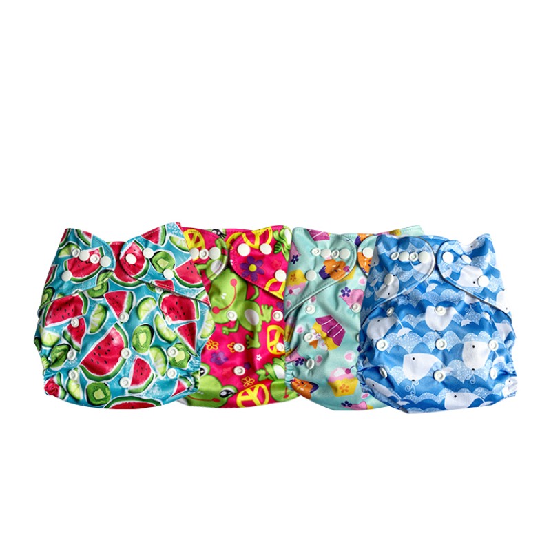 Pocket Diaper Supplier - Custom Print One Size Waterproof Bamboo Gusset