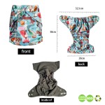 Cloth Nappy Manufacturer - New Print Reusable Pocket Bamboo Charcoal Diaper