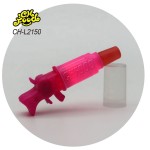 Wholesale and OEM Hot Selling Plastic Electric Light Gun Toys Lipstick Lollipop Hard Candy Sweets for Kids