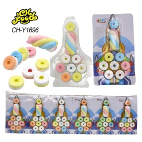 New Hot Selling Airplane Shape Candy Toy for Kids Wholesale OEM Small Twist Marshmallow with Whistle Tablet Candy