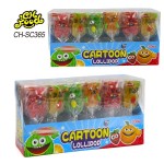 Wholesale and Custom Sugar Coated Cartoon Shape Jelly Gummy Candy Sweets Soft Candy Lollipop