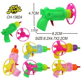 Wholesale Low MOQ Bulk Cheap Plastic Small UFO Gyroscope Toy Gun Promotion Toy for Children