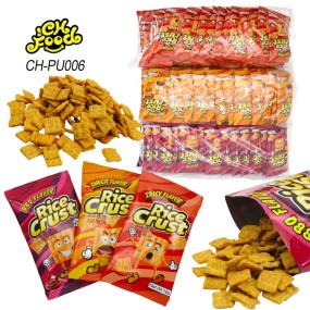 Custom Salty and Crispy BBQ Cheese and Spicy Rice Crust Puffed Food Snack for Kids