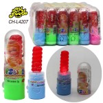 Cheap Plastic Candy Toys for Kids Led Lightning Lipstick Lollipop Hard Candy Sweets Snack Food