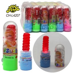 Cheap Plastic Candy Toys for Kids Led Lightning Lipstick Lollipop Hard Candy Sweets Snack Food