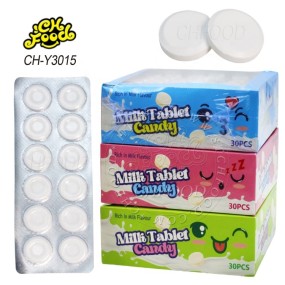 Dry Eat Fruit Flavor Milk Tablet Candy