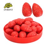 Manufacturer Hot Selling Wholesale OEM Fruit Flavor Strawberry-shaped  Bubble Gum Halal Chewing Gum Candy Sweets