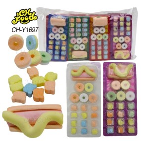 Hot New China Cheap Candy for Children Fruit Flavor Mini Bear and Whistle Tablet Candy with Marshmallow Soft Candy Sweets