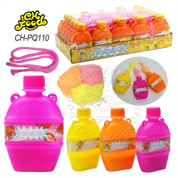 Halal Wholesale and OEM XO Bottle  Fruit Flavor mango Strawberry Orange Sour Powder Candy Toy for Kids