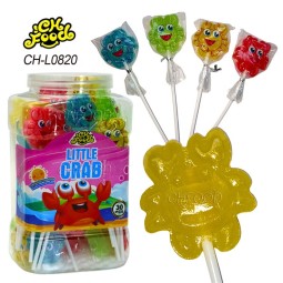 Wholesale Hot Selling Cartoon Marine Animal Crab Octopus Seahorse Turtle Shape Lollipop Hard Candy Sweets