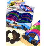 Wholesale New Item Halal Chocolate Jam with Mini Round Biscuits Car Shape Candy Toys for Kids Snack Food