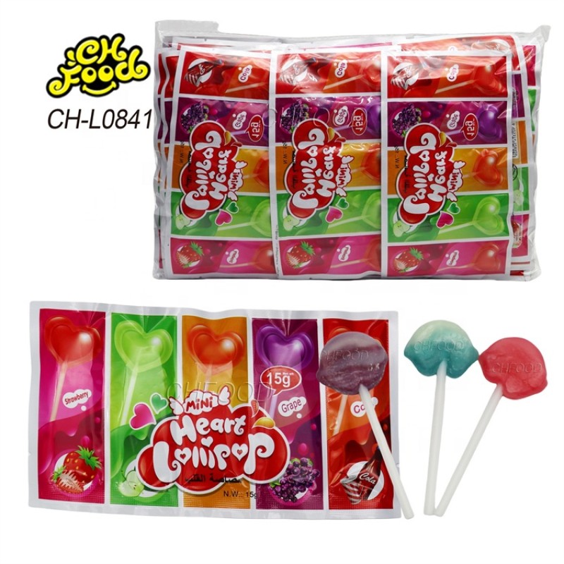 Custom 5 Fruit Flavor Mini Lollipop Halal Hard Candy Sweets